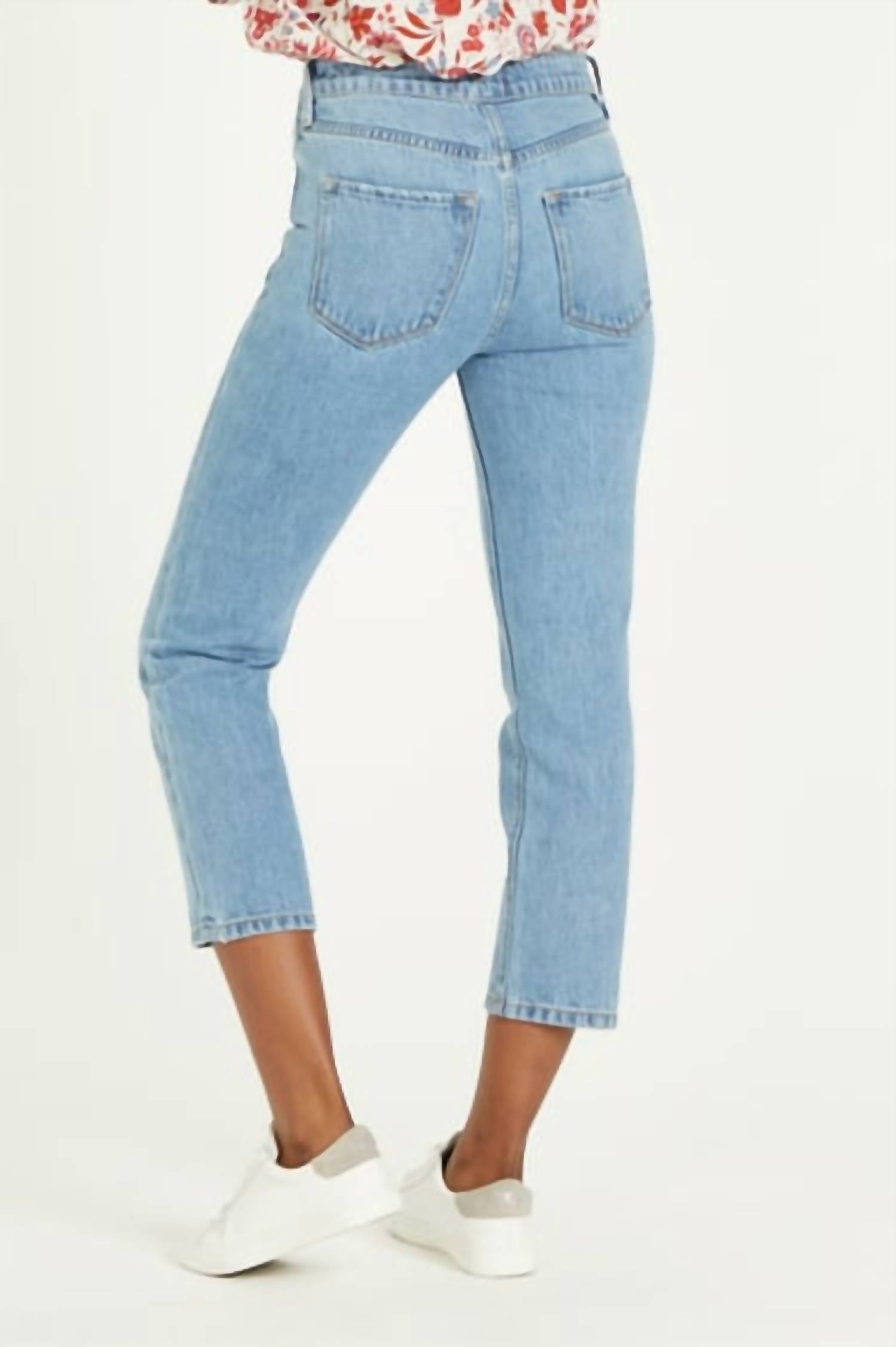 DEAR JOHN DENIM Frankie Straight Leg Jeans in salt lake - women's jeans - detail view