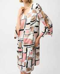 Joseph Ribkoff - Abstract Slit Sleeve Shift Dress