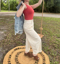 Peach Love - Polka Dot Gypsy Fit Pants
