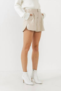Shiny Leather Short
