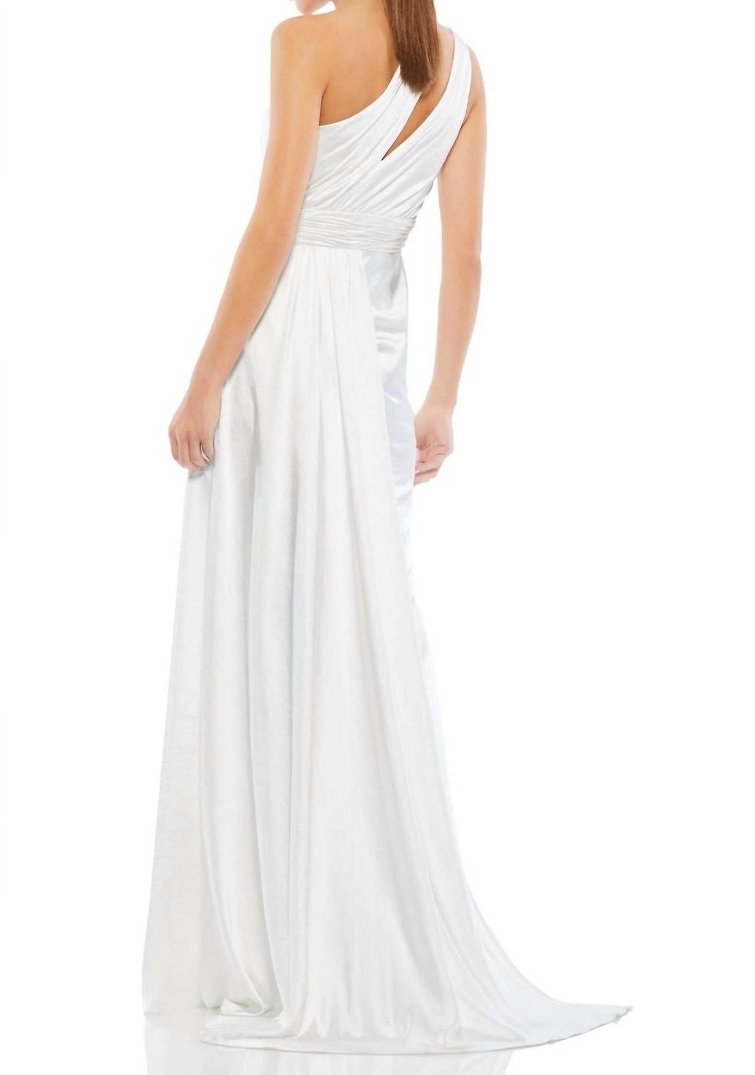 Mac Duggal - One Shoulder Cut Out Charmeuse Gown