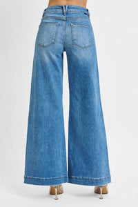 Risen - Front Patch Pocket Wide Leg Jean