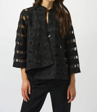 Joseph Ribkoff - Checkered Sheer Swing Jacket