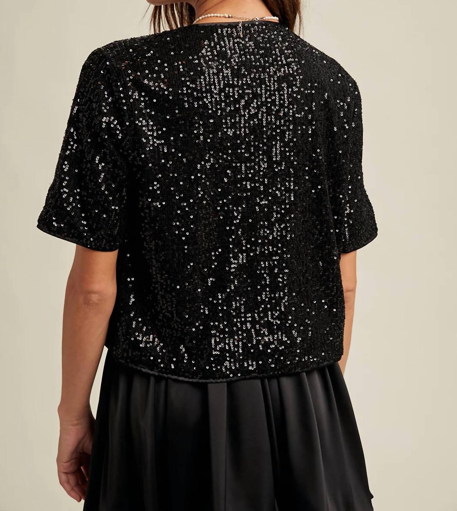 Wishlist - Sequin Bow Detail Top