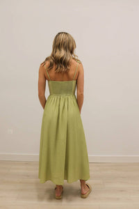 Blu Pepper - Beth Bow Strap Detail Tank Midi Dress