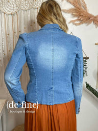Kori - Soft Washed Denim Blazer