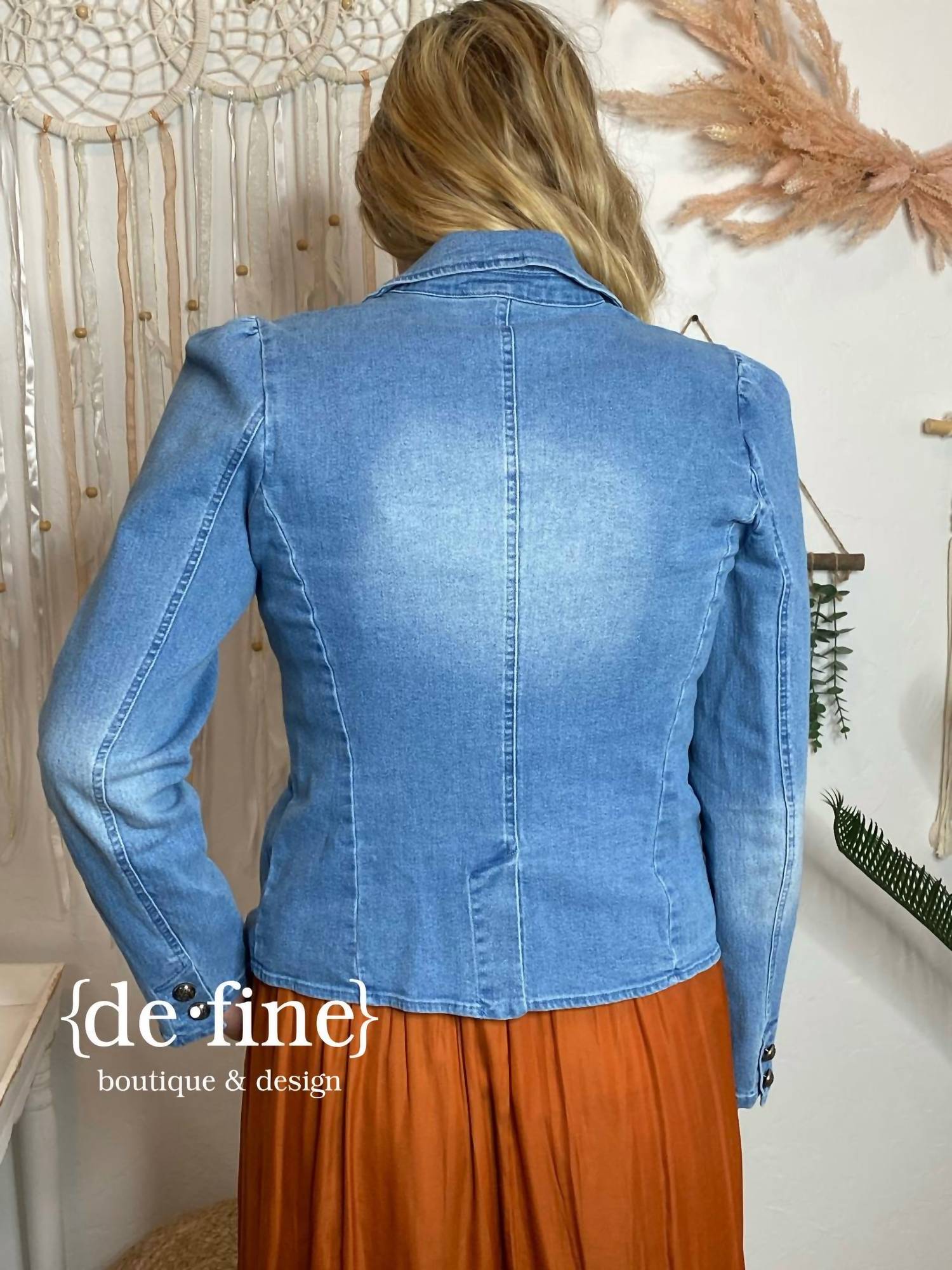 Kori - Soft Washed Denim Blazer