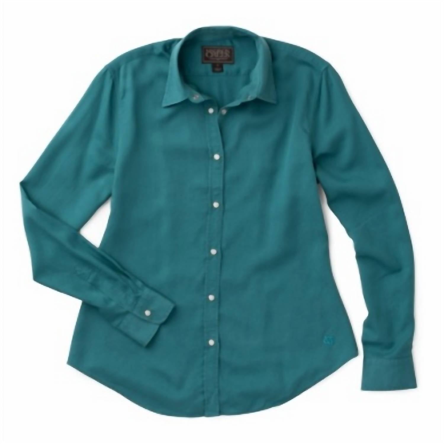 Madison Creek Outfitters Women's Claire Tencel Shirt in turquoise - women's long sleeve top