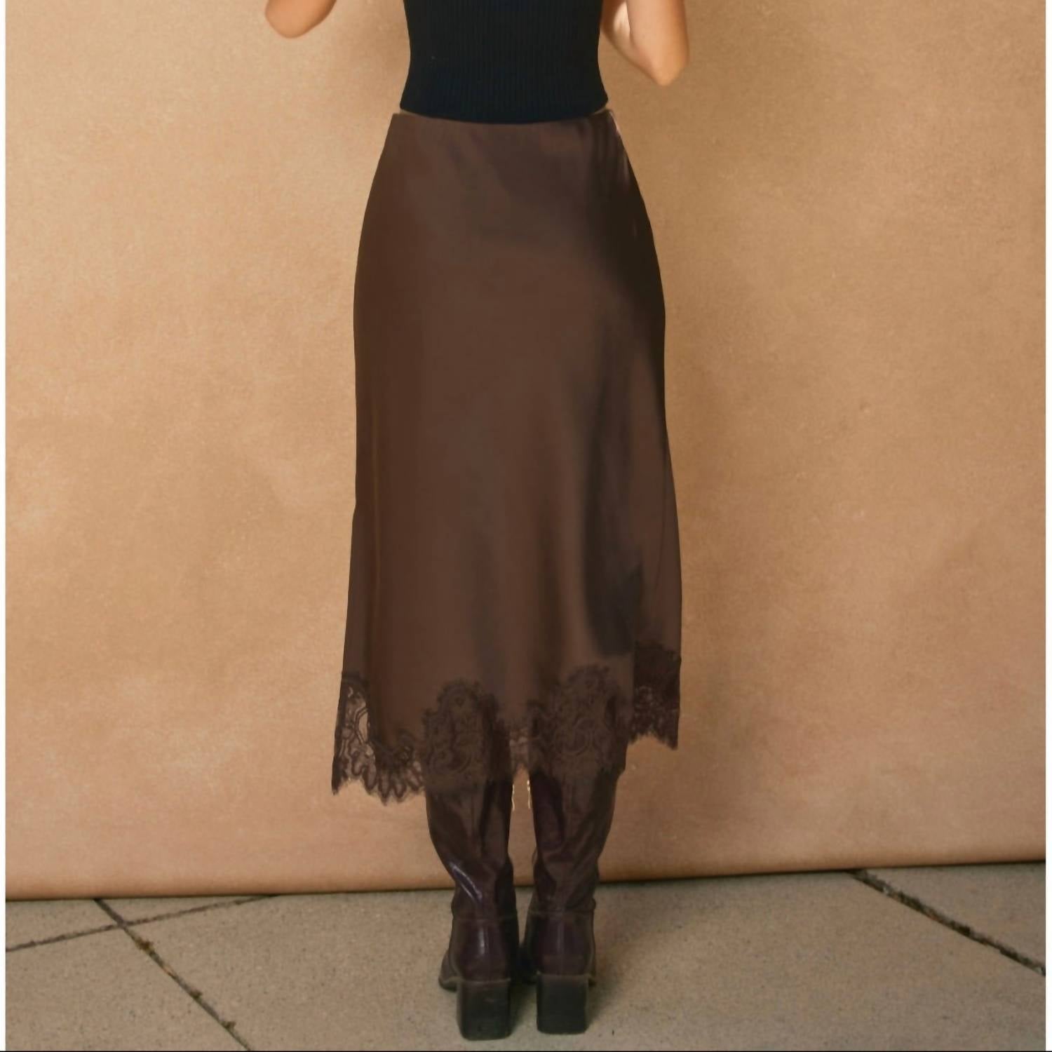 Dress Forum - The Dulce Detail Satin Midi Skirt