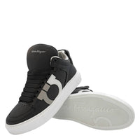 Salvatore Ferragamo - Men's Gancini High-top Calf Leather Sneakers