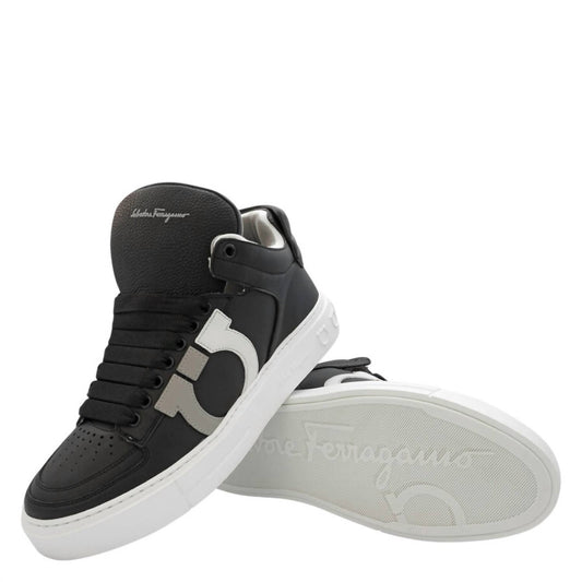 Salvatore Ferragamo - Men's Gancini High-top Calf Leather Sneakers