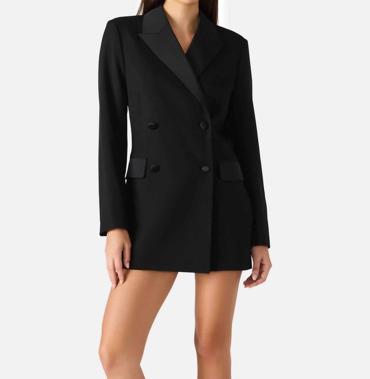 STEVE MADDEN Meridia Long Sleeve Jumpsuit in black - women's pants - detail view