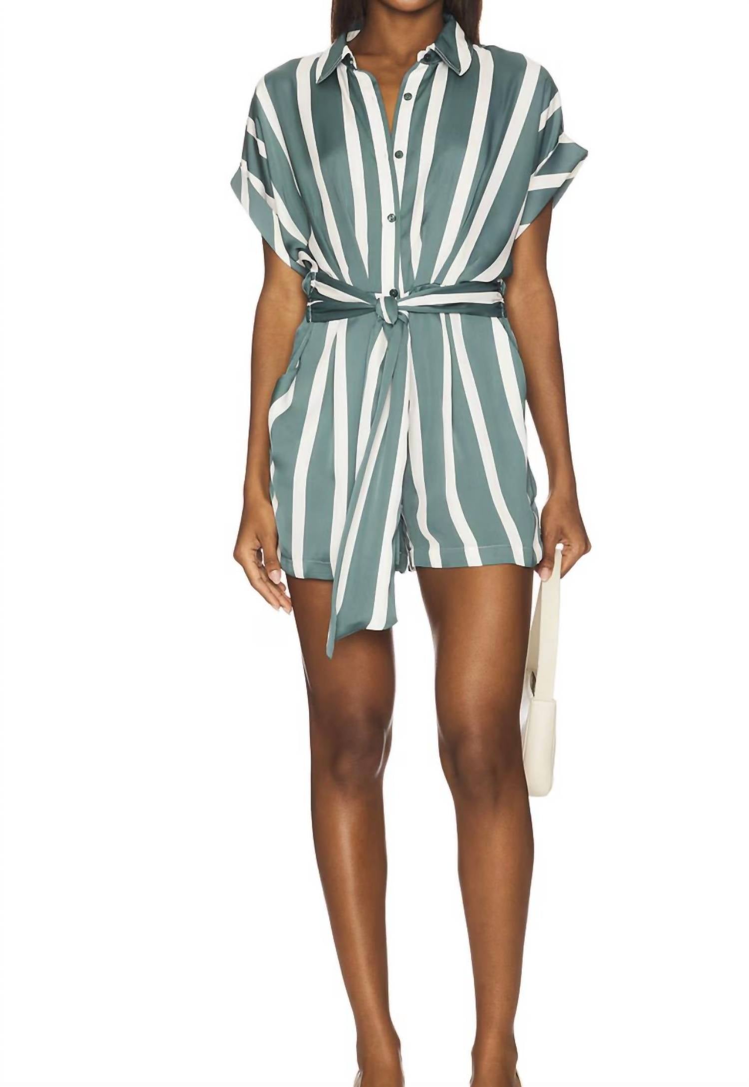 STEVE MADDEN Tori Romper in green - women's pants