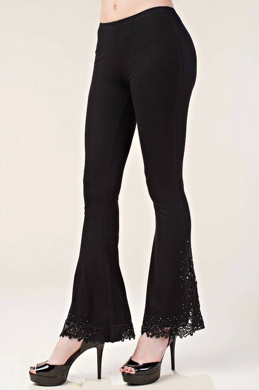Vocal Apparel - Crochet Lace Flared Pants