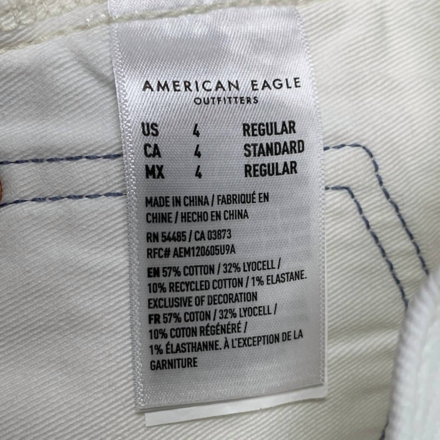 AE77 Women's Stretch Cotton Blend Denim Jeans in white - women's jeans - view 5