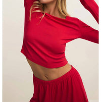 Z Supply - Lounge Felt Cute Long Sleeve Rib Top