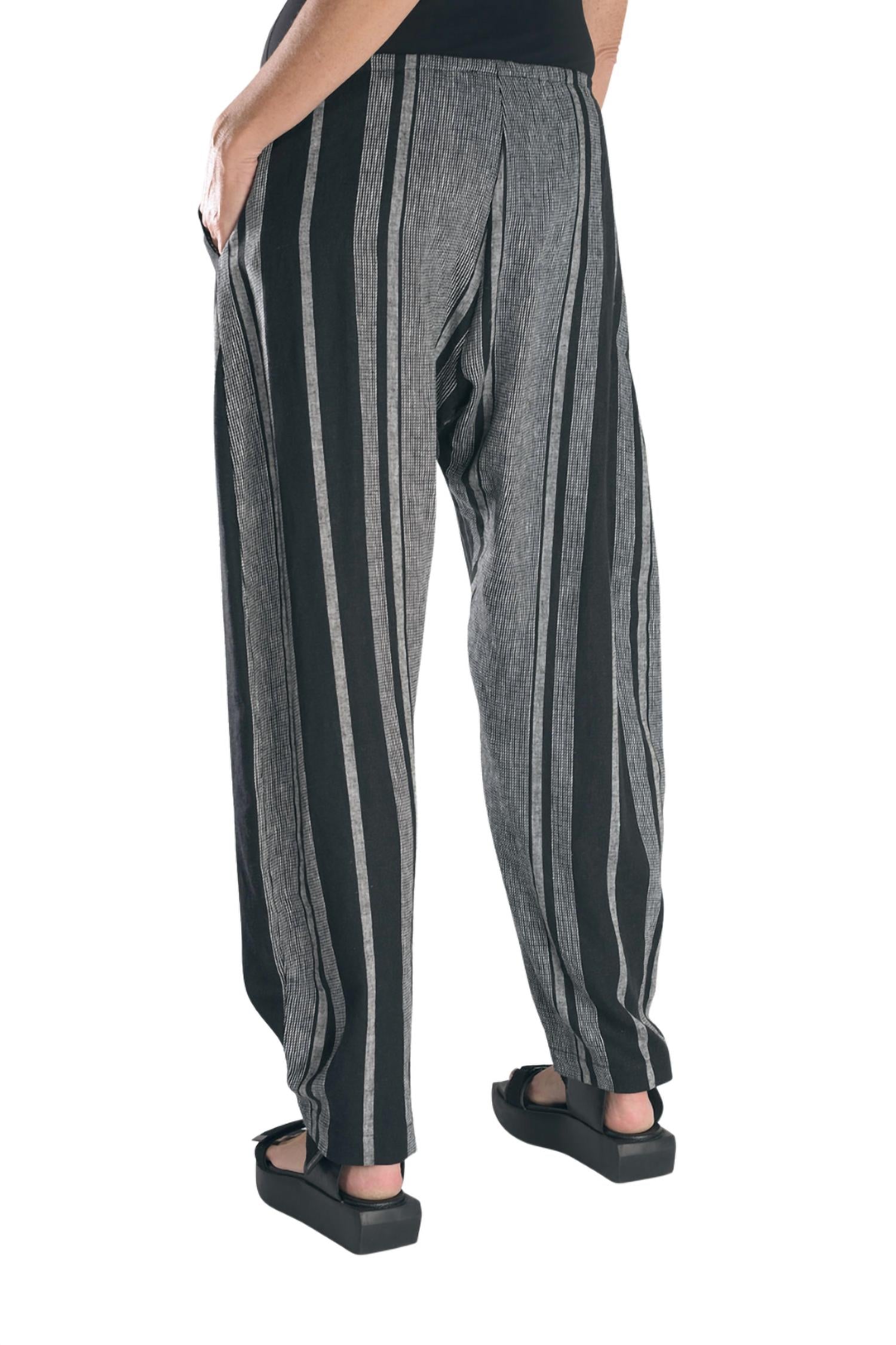 Alembika - Women's Stripe Tapered Pants