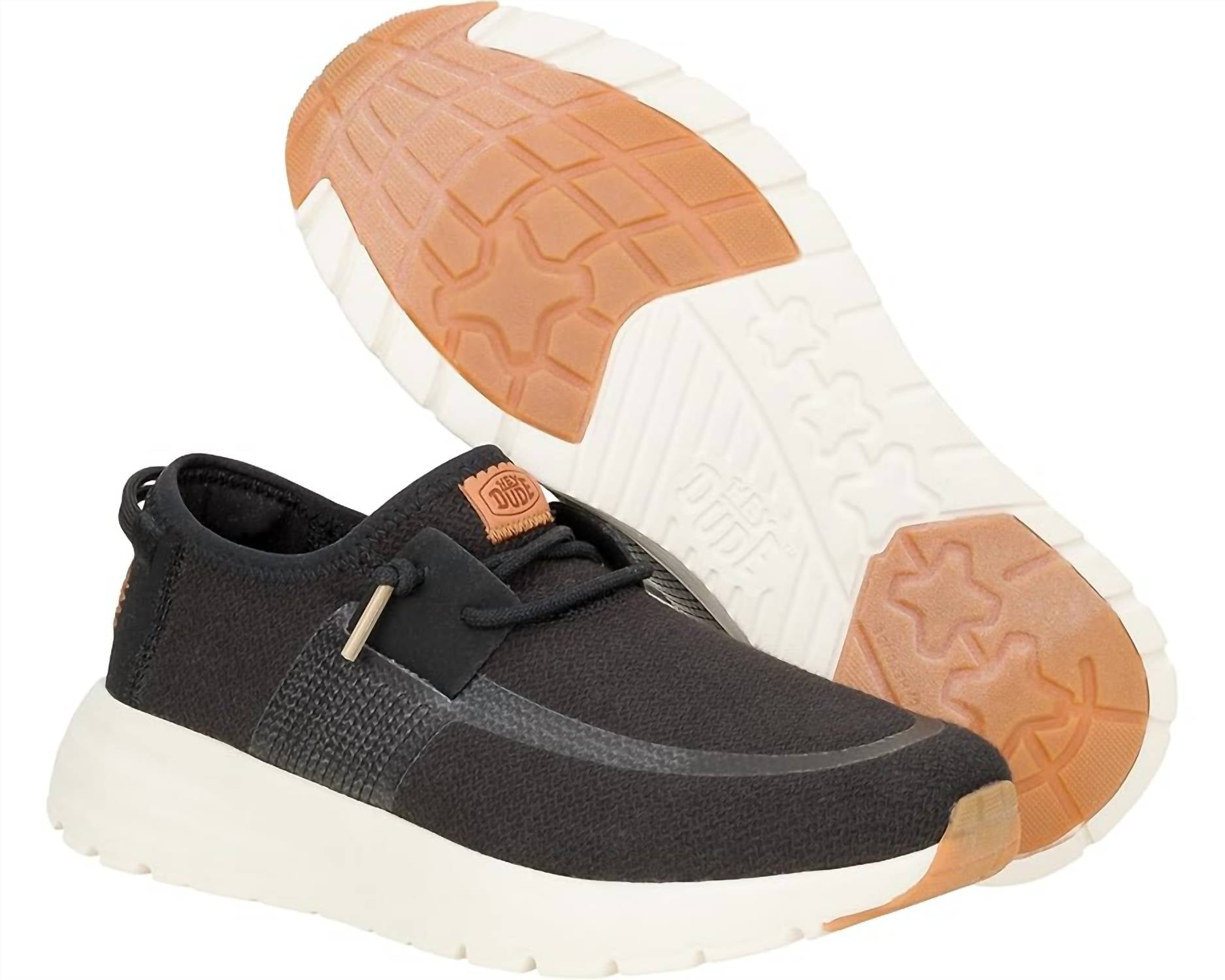 HEY DUDE Women's Sirocco Neutrals Sneakers in black - women's sneaker - view 6