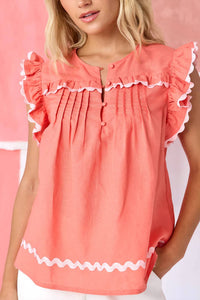 Crosby By Mollie Burch - Maybel With Playful Ruffle Details Top