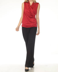 Joseph Ribkoff - Wrap Neck Sleeveless Top