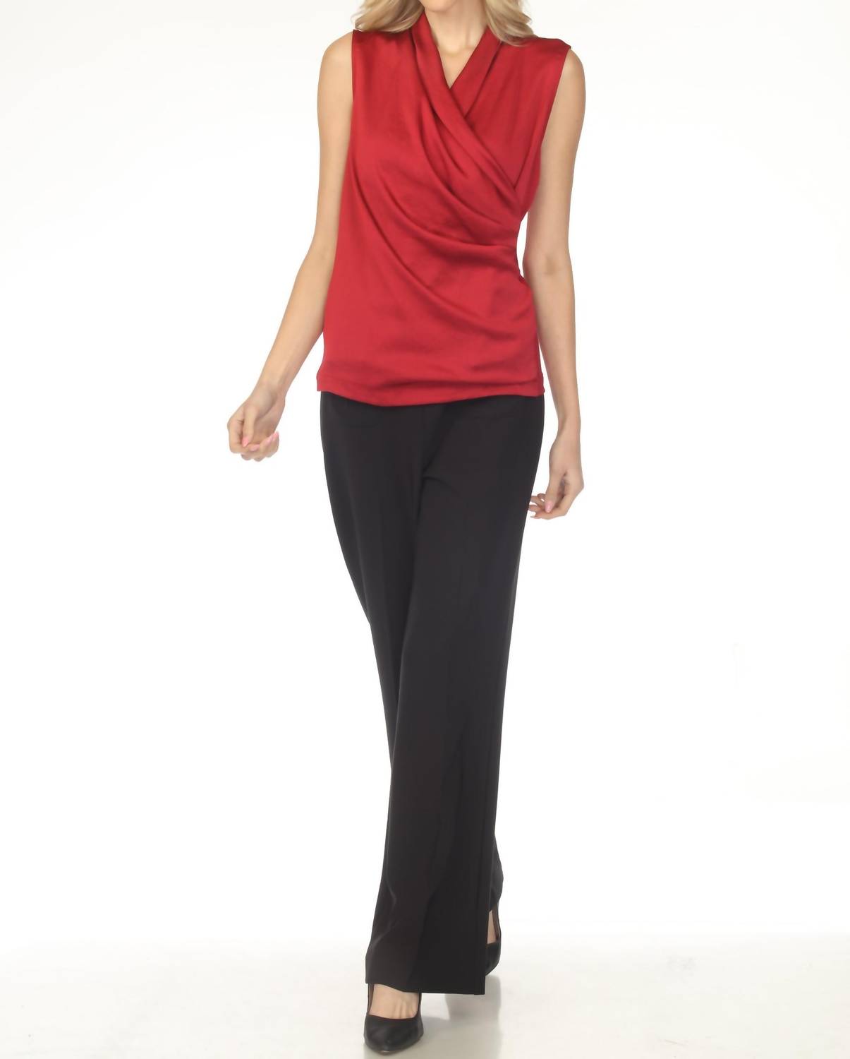 Joseph Ribkoff - Wrap Neck Sleeveless Top