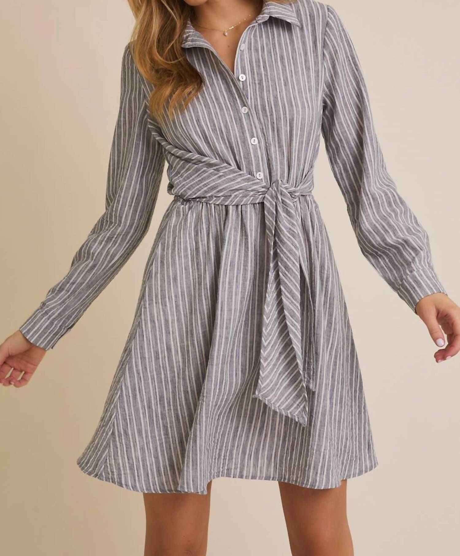 Gilli - Jocelyn Striped Shirt Dress