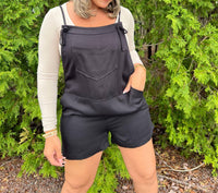 Zenana - Rayon Woven Romper With Tie Knot Traps