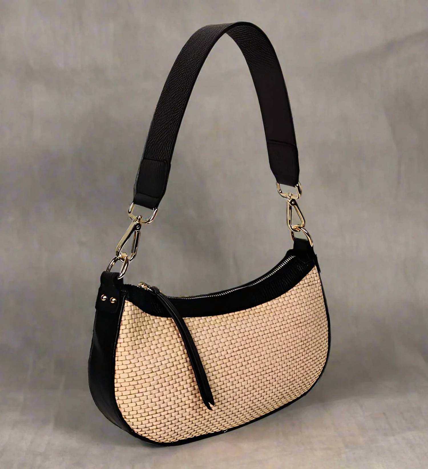 Berge - Women's Rugiada Straw And Leather Purse Bag