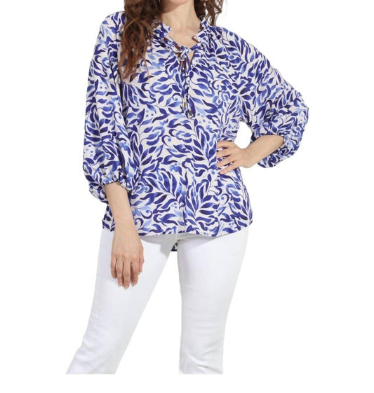 Veronica M - Split Neck 3/4 Sleeve Blouse