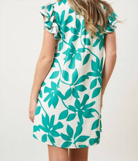 Peach Love - Floral Ruffle Dress
