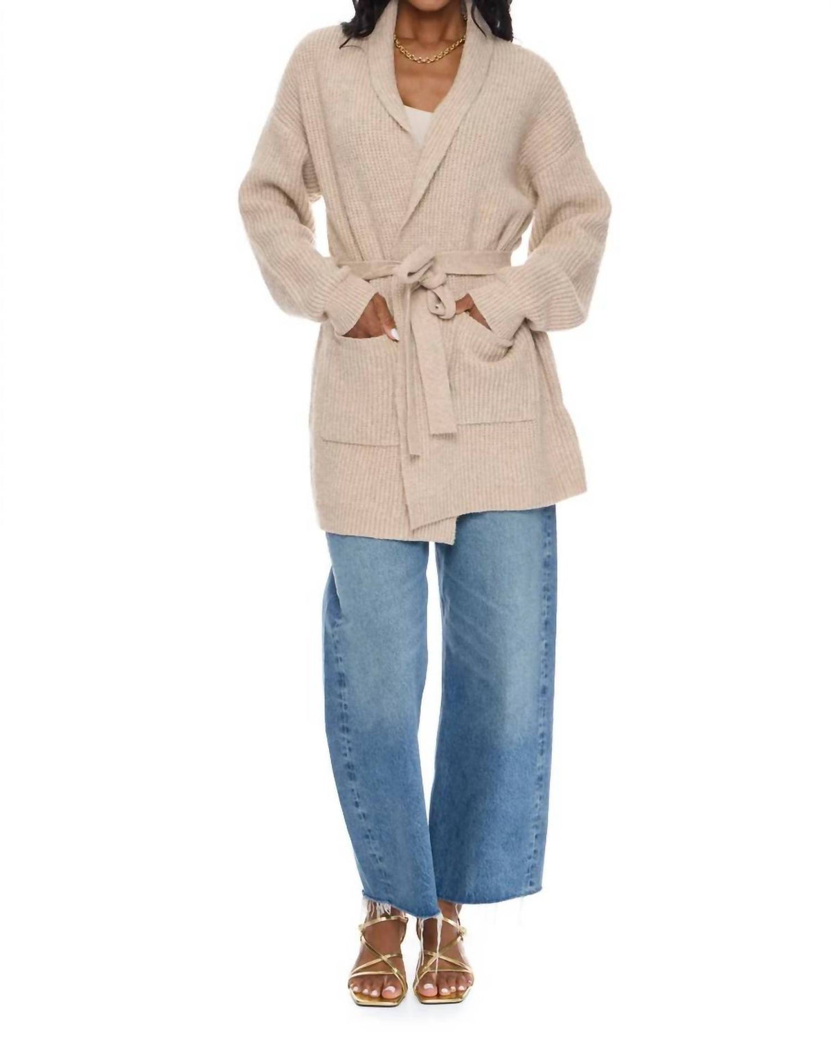 Velvet Heart - Women's Sweater Cardigan With Tie
