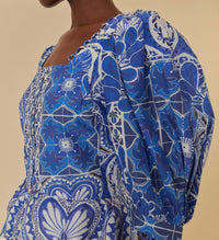 Farm Rio - Tile Dream Short Sleeve Blouse