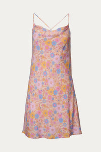FLORAL-PRINT JERSEY MINI DRESS