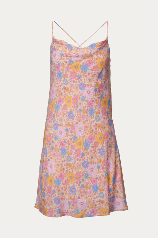 FLORAL-PRINT JERSEY MINI DRESS