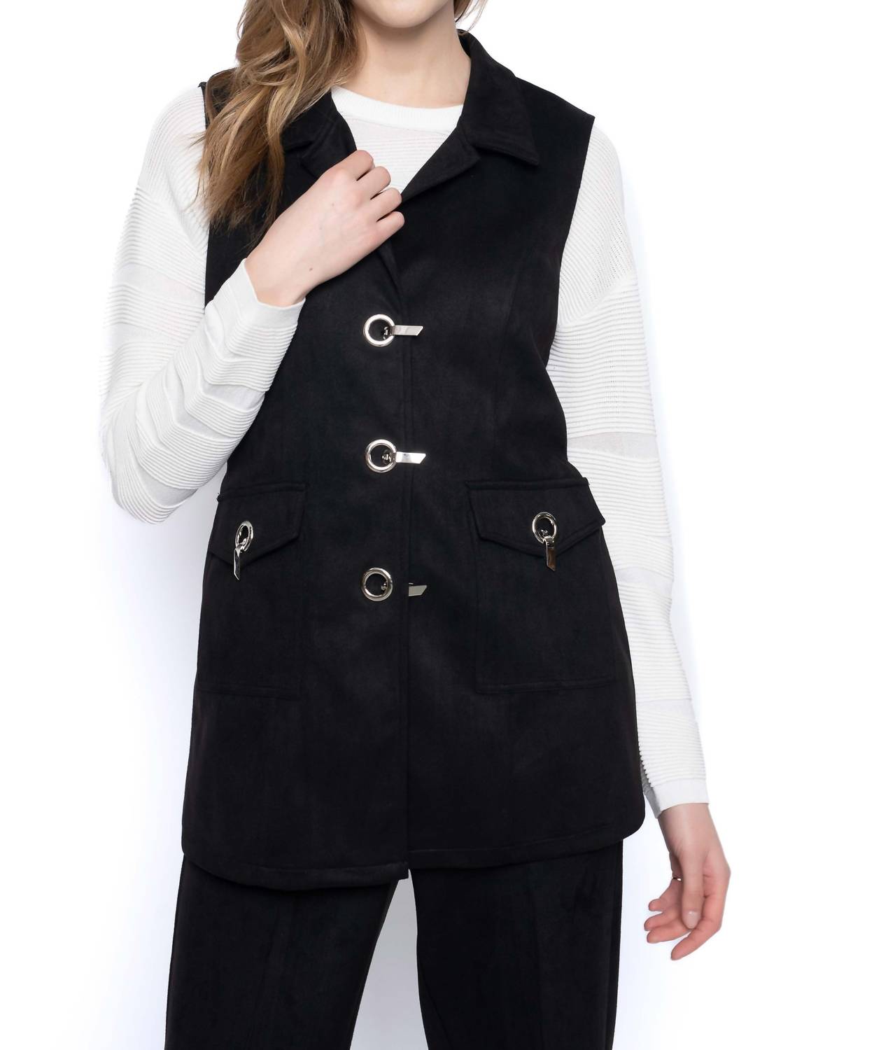 Picadilly - Belted Vest With Pockets