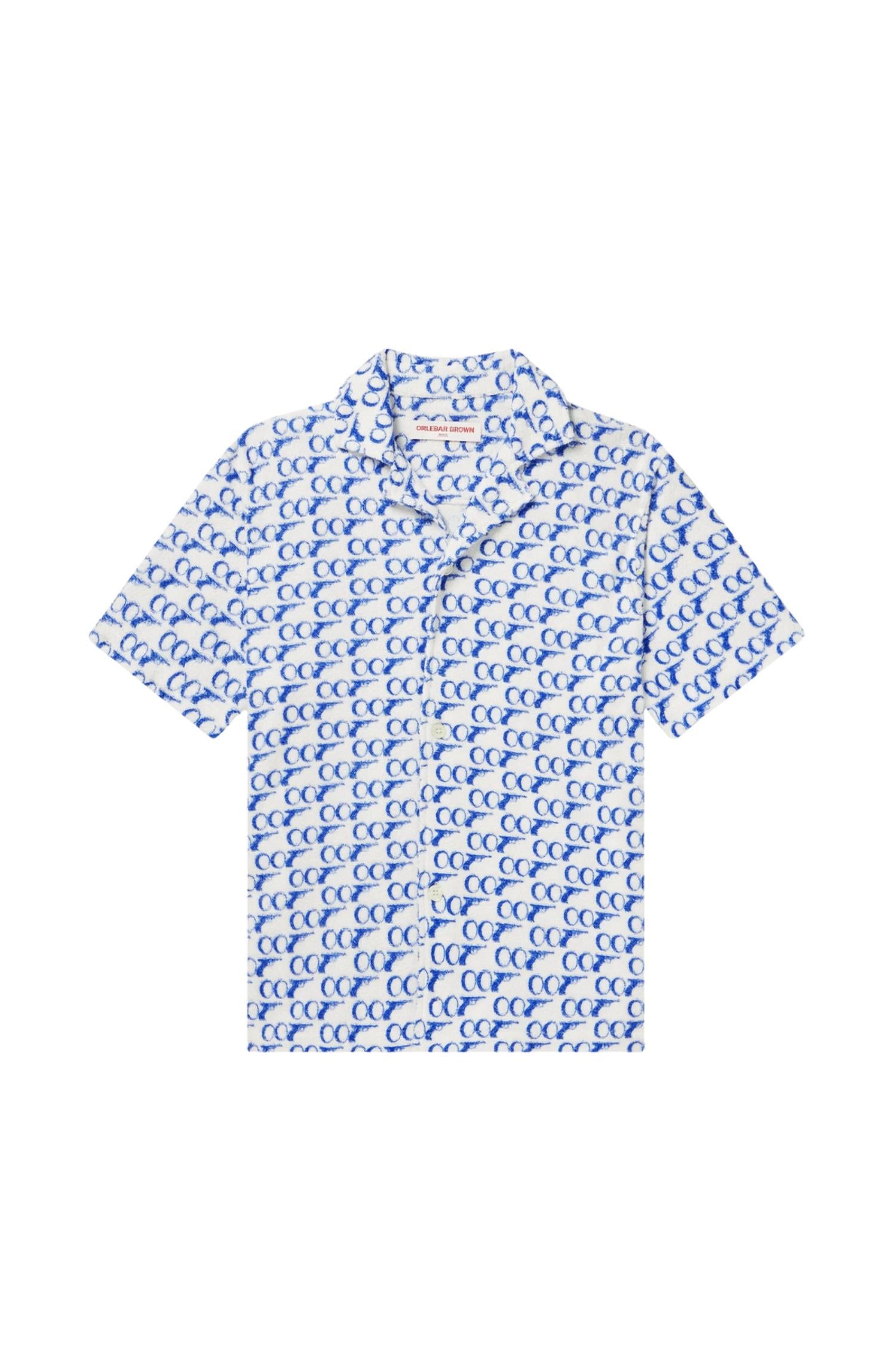 Orlebar Brown - Howell Camp Collar Printed Cotton Terry Shirt