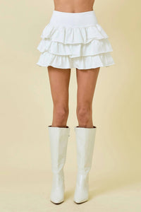 Day + Moon - Multi Tiered Knit Mini Skort