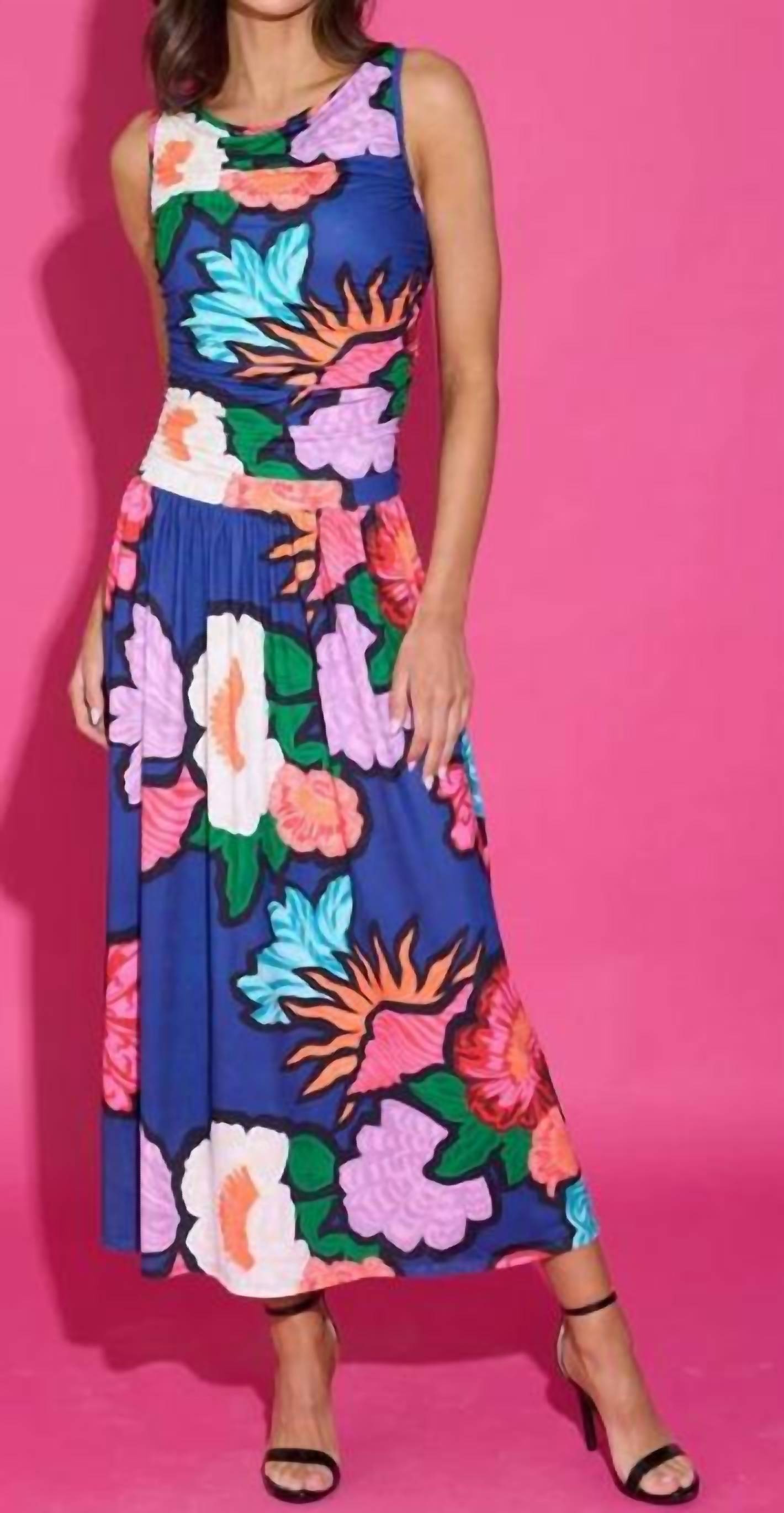 Alden Adair Quincy Dress in navy floral - women's dress