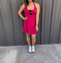 Mono B - Twist-Back Active A-Line Dress
