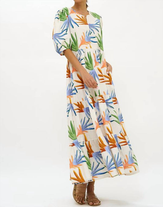 Puff Sleeve Maxi Dress