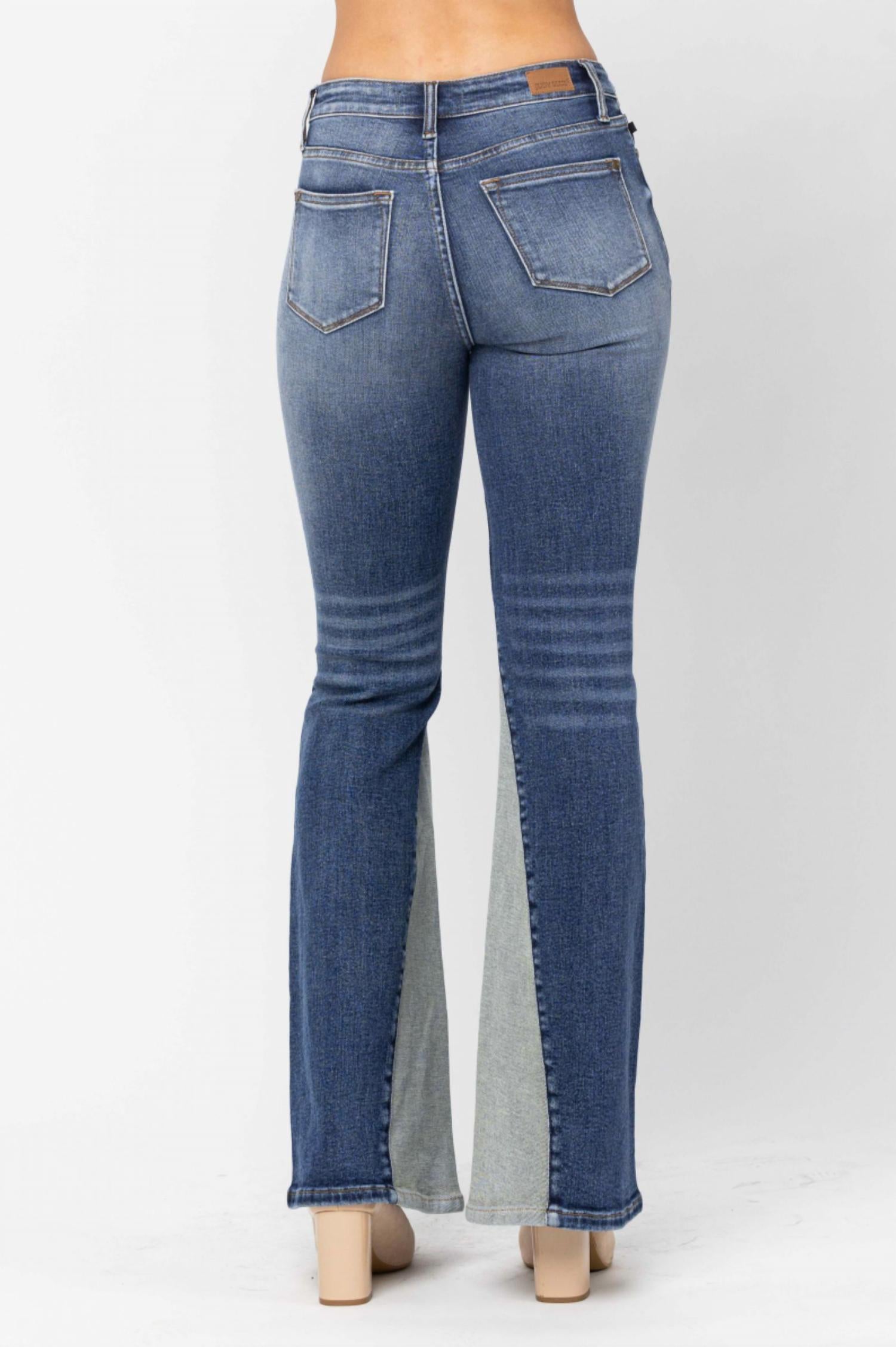 Judy Blue - Women's Inseam Panel Flare Jeans