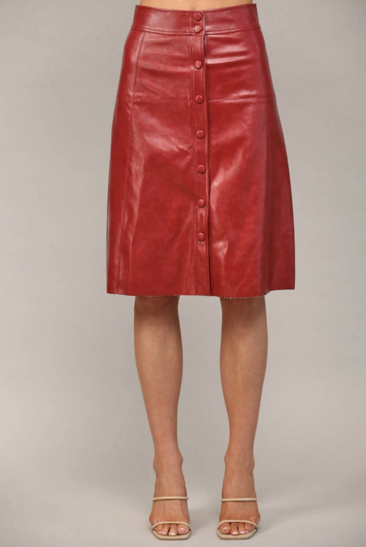 Fate By Lfd - Faux Leather Midi Skirt