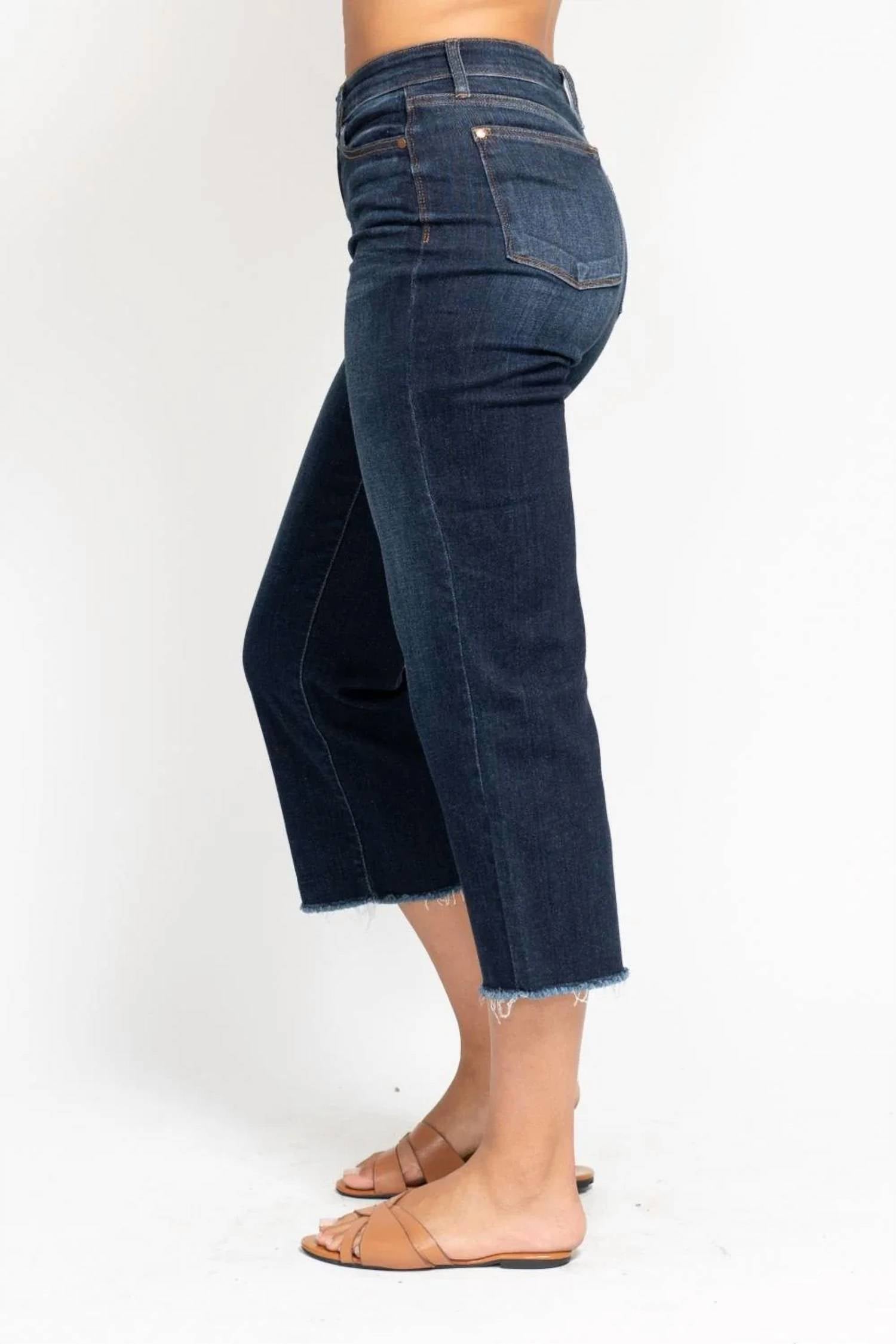 Judy Blue - High Waist Cropped Wide Leg Jeans