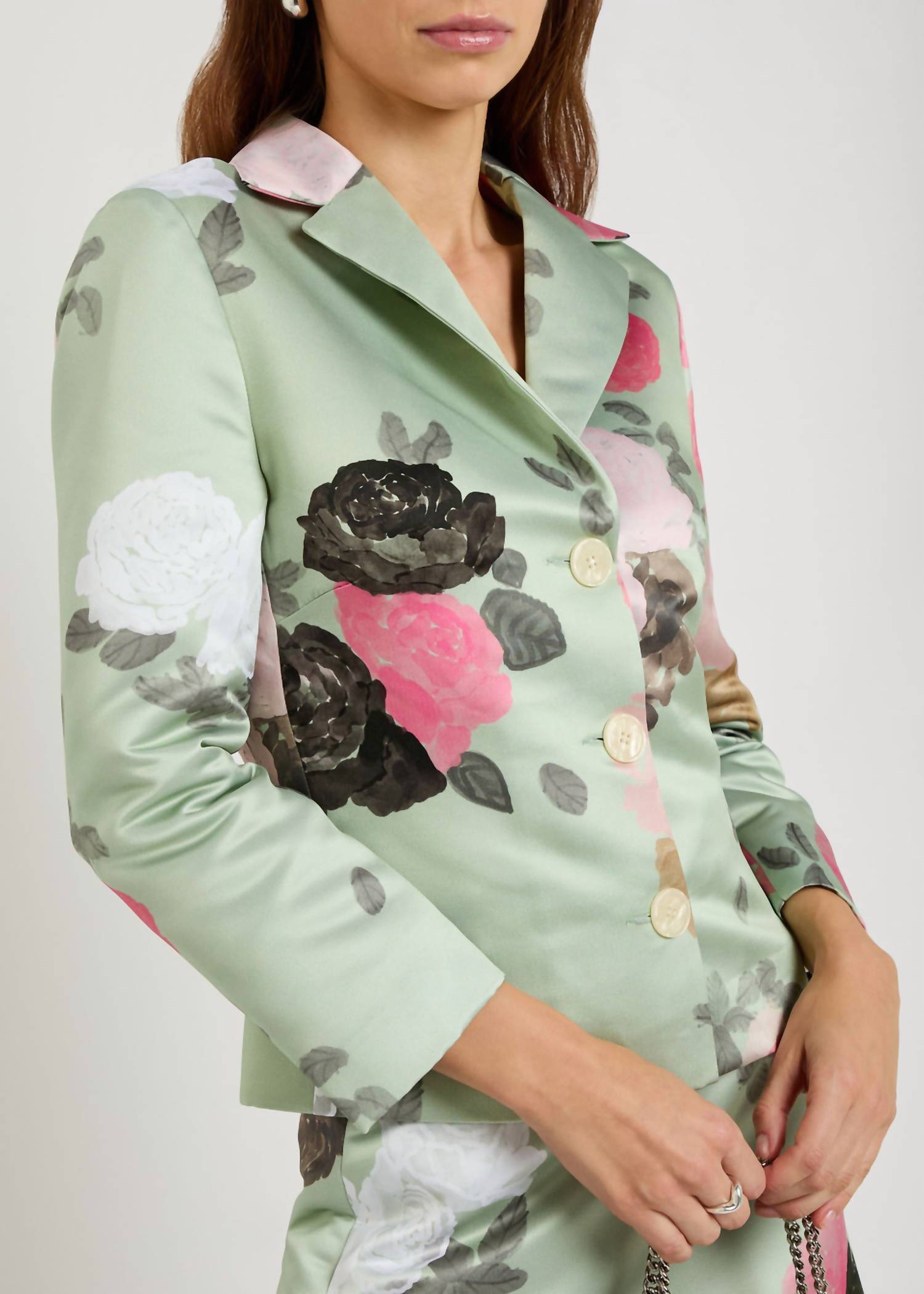 Bernadette - Elle Floral-print Satin Jacket