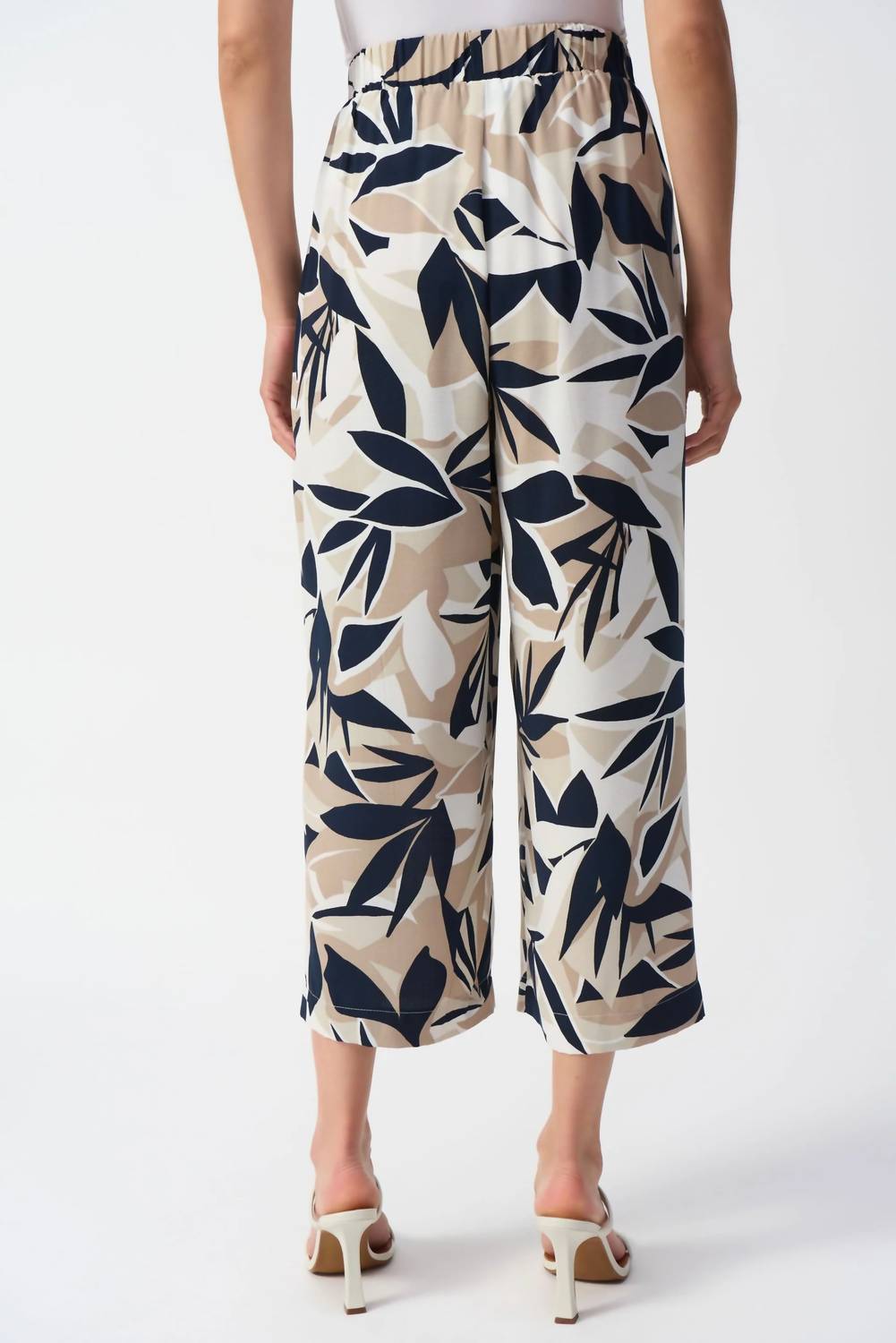 Joseph Ribkoff - Tropical Print Pleated Culotte Pants
