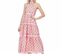 Jade Melody Tam - Cinch Neck Halter Maxi Dress