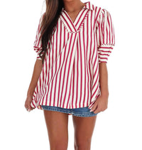 Umgee - Women's Easy Tide Stripe Top