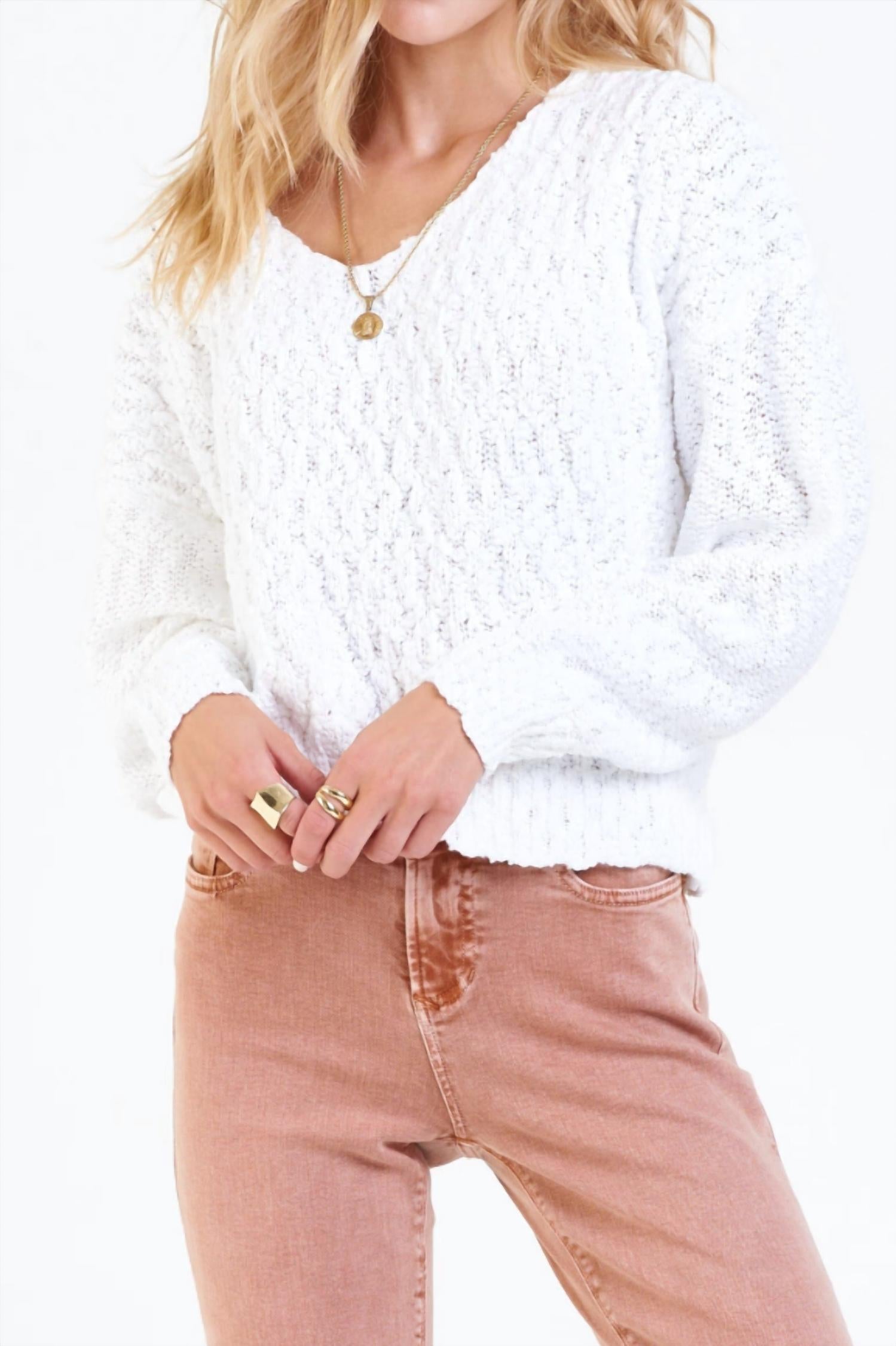 DEAR JOHN DENIM Lexi Sweater in sea salt 2 - women's sweater
