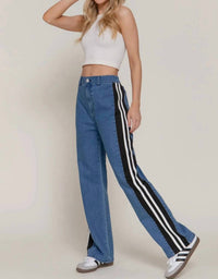 Active Basic - Side Contrast Straight Fit Denim Jeans