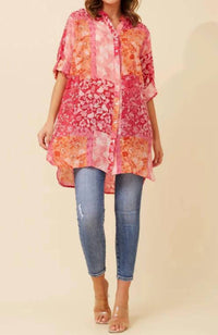 Papillon - Patch Print Button Front Tunic
